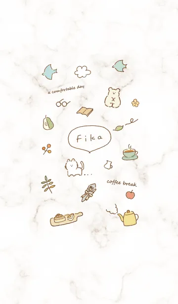 [LINE着せ替え] シンプル手描きアイコン♥ブラウン03_1の画像1