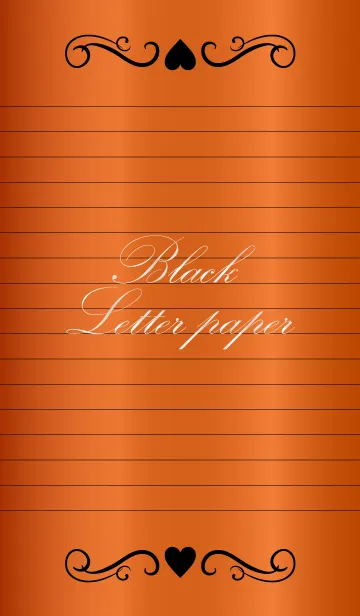 [LINE着せ替え] Black Letter paper *GLOSSYORANGE 2*の画像1