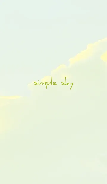 [LINE着せ替え] 黄緑 : simple skyの画像1