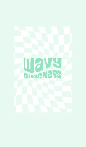 [LINE着せ替え] Y2K WAVY CHECKERS / GREENの画像1