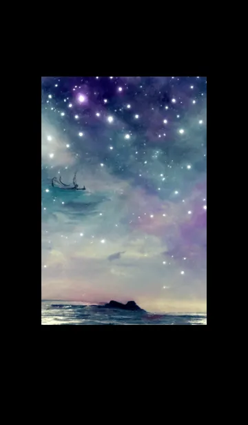 [LINE着せ替え] 月の夜 夜の海 #4_11。の画像1