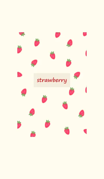 [LINE着せ替え] strawberry_pattern (red beige)の画像1