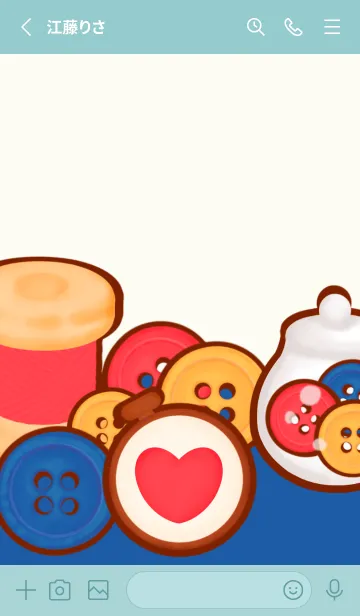 [LINE着せ替え] One day with sewing 5の画像2