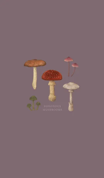 [LINE着せ替え] POISONOUS MUSHROOMS / 紫色の画像1