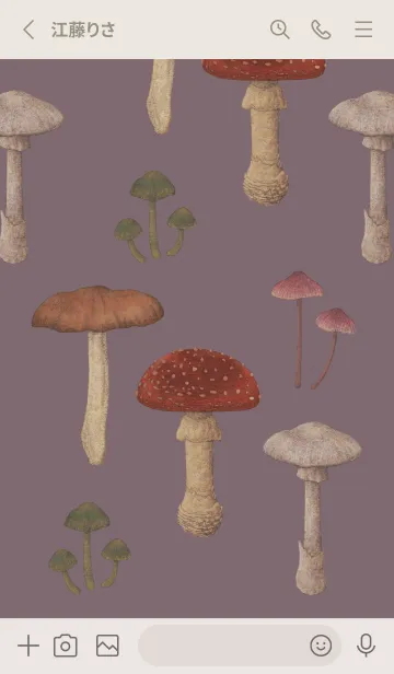 [LINE着せ替え] POISONOUS MUSHROOMS / 紫色の画像2