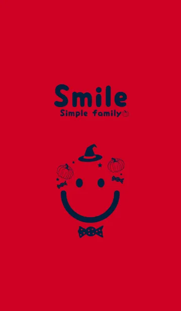 [LINE着せ替え] スマイル＆ハロウィン チェリーレッドの画像1