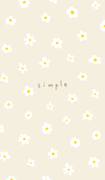 [LINE着せ替え] かわいい白い小花柄19の画像1