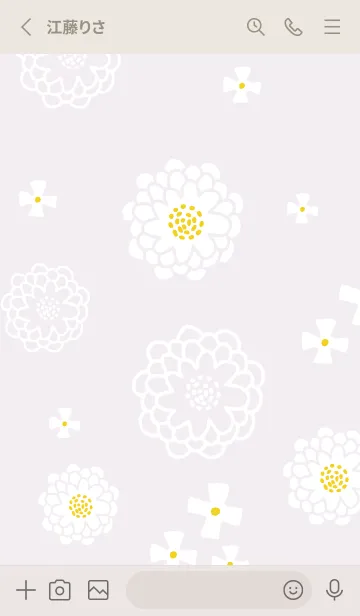 [LINE着せ替え] 白い花 ダンス24の画像2