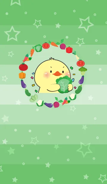 [LINE着せ替え] Simple Duck With Vegetable Theme (JP)の画像1