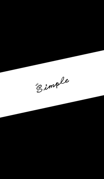 [LINE着せ替え] Simple Lines - Black. White Jの画像1