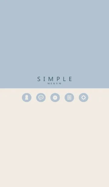 [LINE着せ替え] SIMPLE ICON BLUE.MEKYM 18の画像1