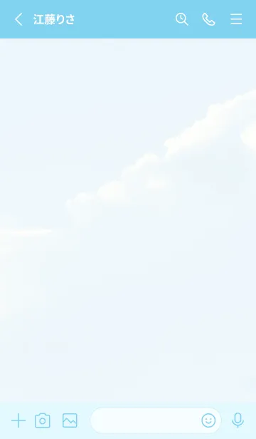 [LINE着せ替え] 水色 : simple skyの画像2