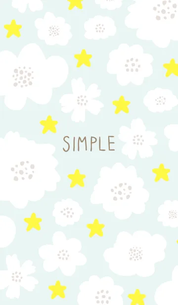 [LINE着せ替え] 星と白い花の画像1