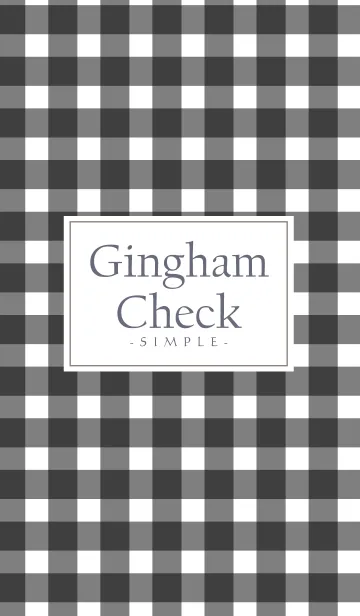 [LINE着せ替え] Gingham Check Black-SIMPLE 18の画像1