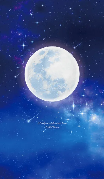 [LINE着せ替え] 願いを叶える✨満月ときらめく星の画像1