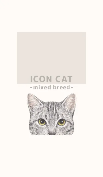 [LINE着せ替え] ICON CAT - ミックス - BEIGE/18の画像1