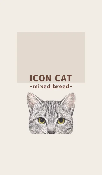 [LINE着せ替え] ICON CAT - ミックス - BROWN/18の画像1