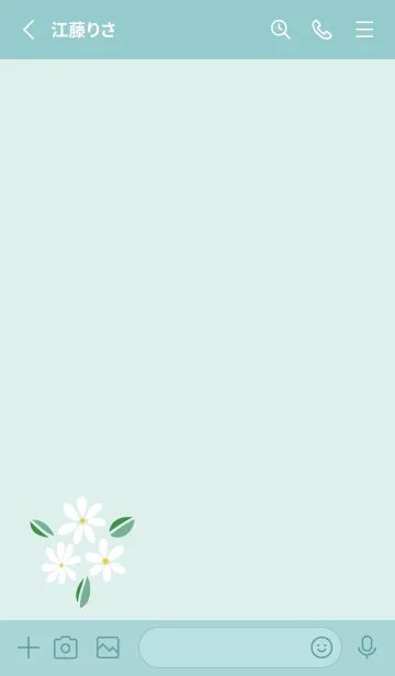 [LINE着せ替え] かわいい白い花束2の画像2