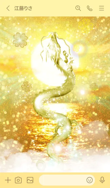 [LINE着せ替え] 金運を引き寄せる太陽と龍神の画像2