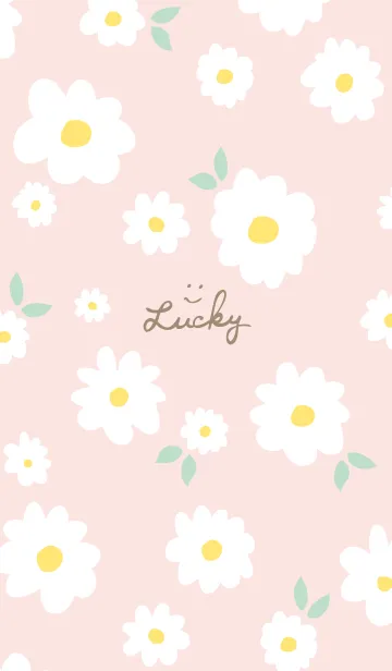 [LINE着せ替え] 白い花と葉っぱ4の画像1