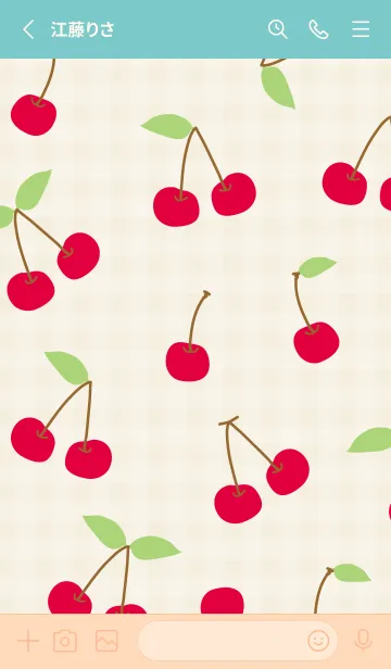 [LINE着せ替え] チェリー チェリー シンプル29の画像2