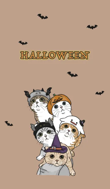 [LINE着せ替え] meow's halloween2 / light mocha .jpの画像1