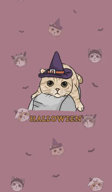 [LINE着せ替え] meow's halloween / dusty rose .jpの画像1