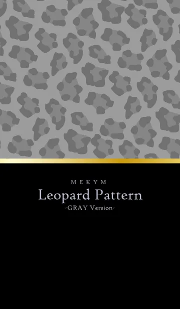 [LINE着せ替え] Leopard Pattern-BLACK GRAY 22の画像1