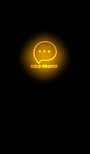 [LINE着せ替え] Gold Orange  Neon Theme V3 (JP)の画像1