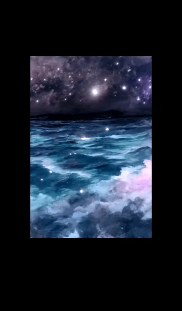 [LINE着せ替え] 月の夜 夜の海 #4_57。の画像1