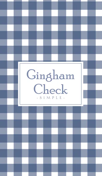 [LINE着せ替え] Gingham Check Navy-SIMPLE 18の画像1