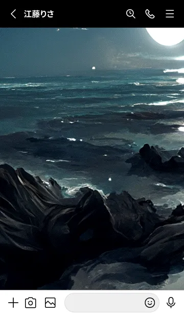 [LINE着せ替え] 月の夜 夜の海 #4_56。の画像2