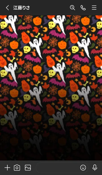 [LINE着せ替え] こわかわ♥ハロウィンきせかえの画像2