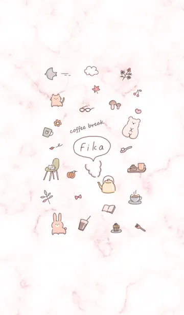 [LINE着せ替え] お洒落な手描きアイコン♥レッド15_1の画像1