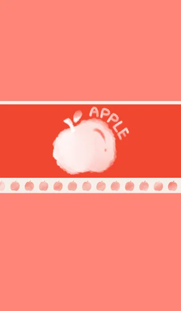 [LINE着せ替え] Smudge Apple J-Orange Red. Whiteの画像1