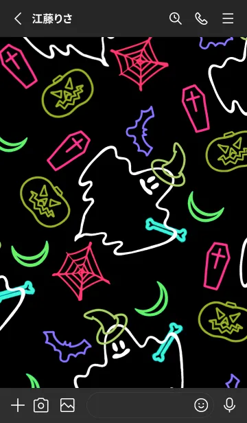 [LINE着せ替え] ネオンカラー ハローウィン 27の画像2