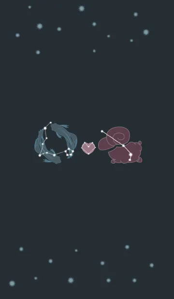 [LINE着せ替え] ekst Red おひつじざ Love Blue（うおざ）の画像1