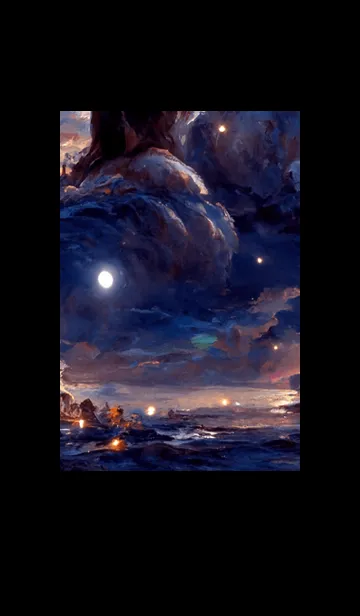 [LINE着せ替え] 月の夜 夜の海 #4_51。の画像1