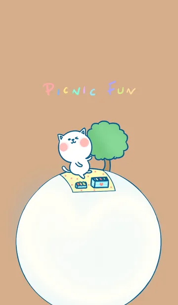 [LINE着せ替え] Picnic Fun J-Milk Brownの画像1