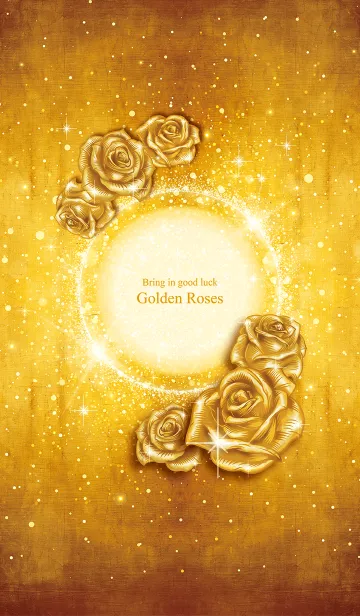 [LINE着せ替え] 幸運を呼び込む✨ゴールドローズの画像1