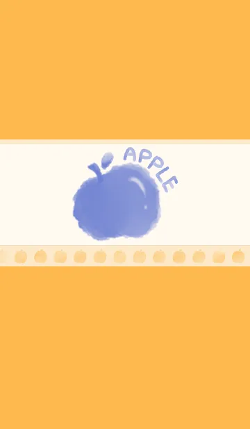[LINE着せ替え] Smudge Apple J-Orange.Blueの画像1