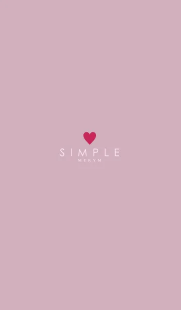 [LINE着せ替え] DUSKY PINK - SIMPLE HEART 9の画像1