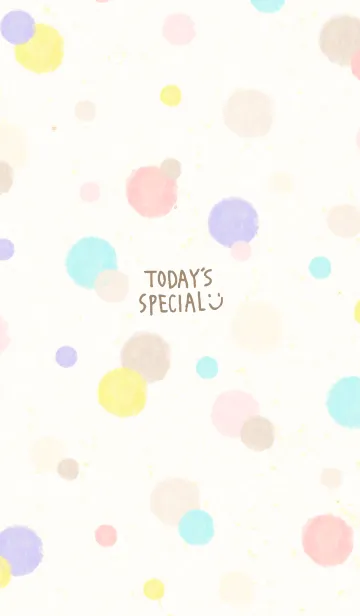 [LINE着せ替え] 水彩 ドット カラフル13の画像1