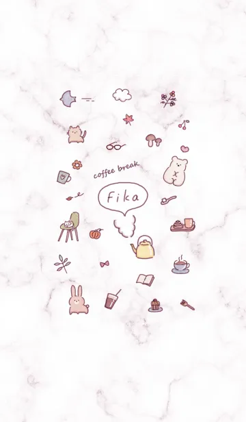 [LINE着せ替え] お洒落な手描きアイコン♥バイオレット04_1の画像1