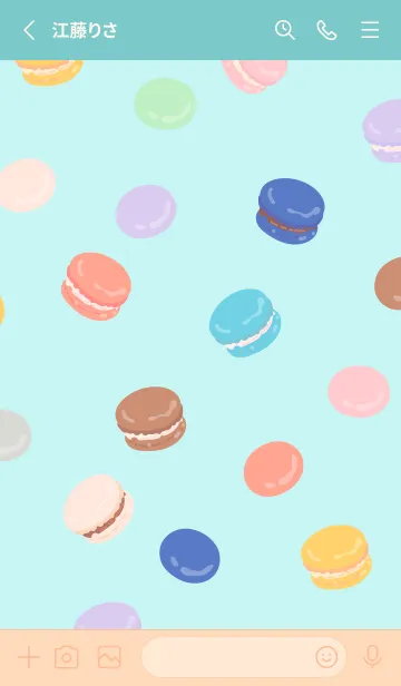 [LINE着せ替え] Simple Macarons 4の画像2