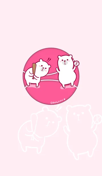 [LINE着せ替え] Here Comes Bears J-cherry powderの画像1