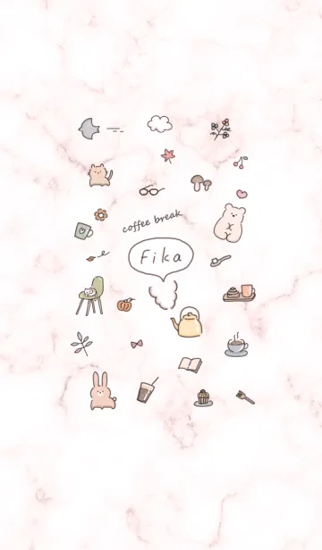 [LINE着せ替え] お洒落な手描きアイコン♥ベビーピンク10_1の画像1