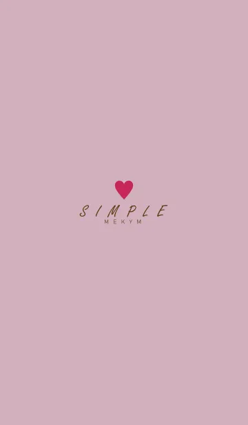 [LINE着せ替え] DUSKY PINK BROWN - SIMPLE HEART 9の画像1