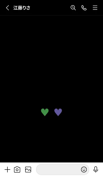 [LINE着せ替え] 2 カラー ミニ ハート 174の画像2