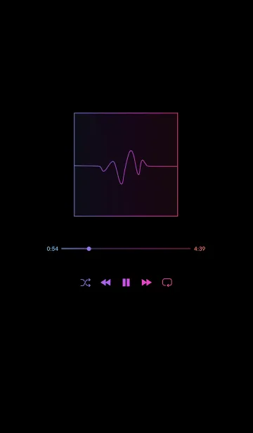 [LINE着せ替え] MUSIC PLAYER 2 Gradation - ブラック (i)の画像1